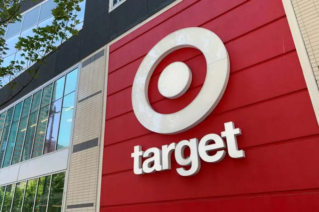 Close up of Target signage, representing the Target website class action.