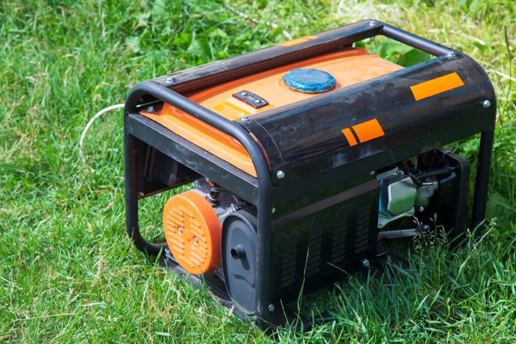 Close up of a portable generator, representing the Generac generators class action.