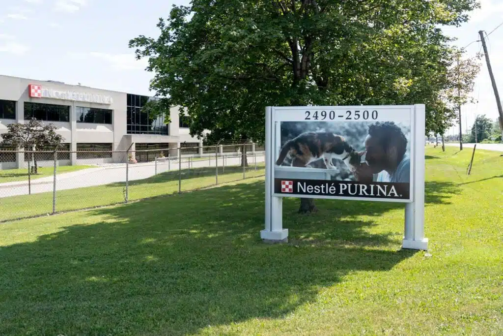 Nestle Purina signage, representing the Nestle Purina class action lawsuit.