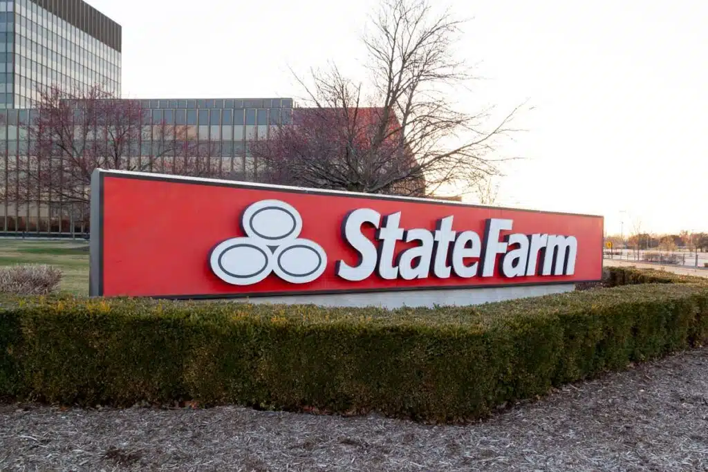 Close up of State Farm signage, representing the State Farm depreciation settlement.