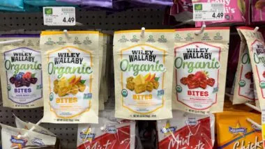 Wiley Wallaby products on a grocery store display, representing the Wiley Wallaby licorice class action.