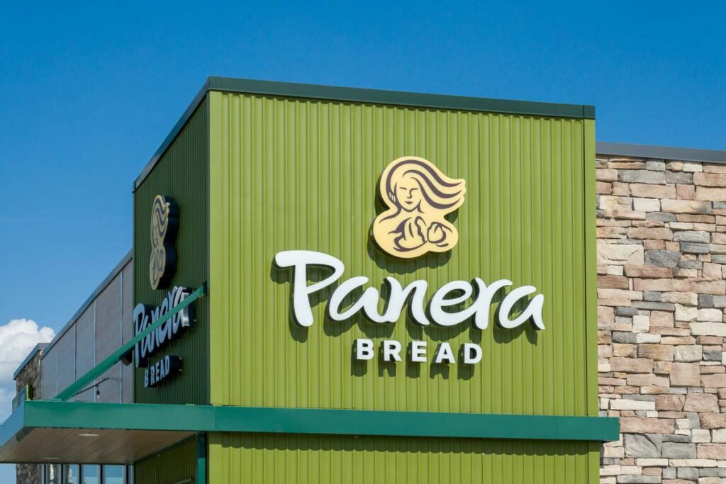 Close up of Panera Bread signage, representing the Panera Charged Lemonade lawsuit.