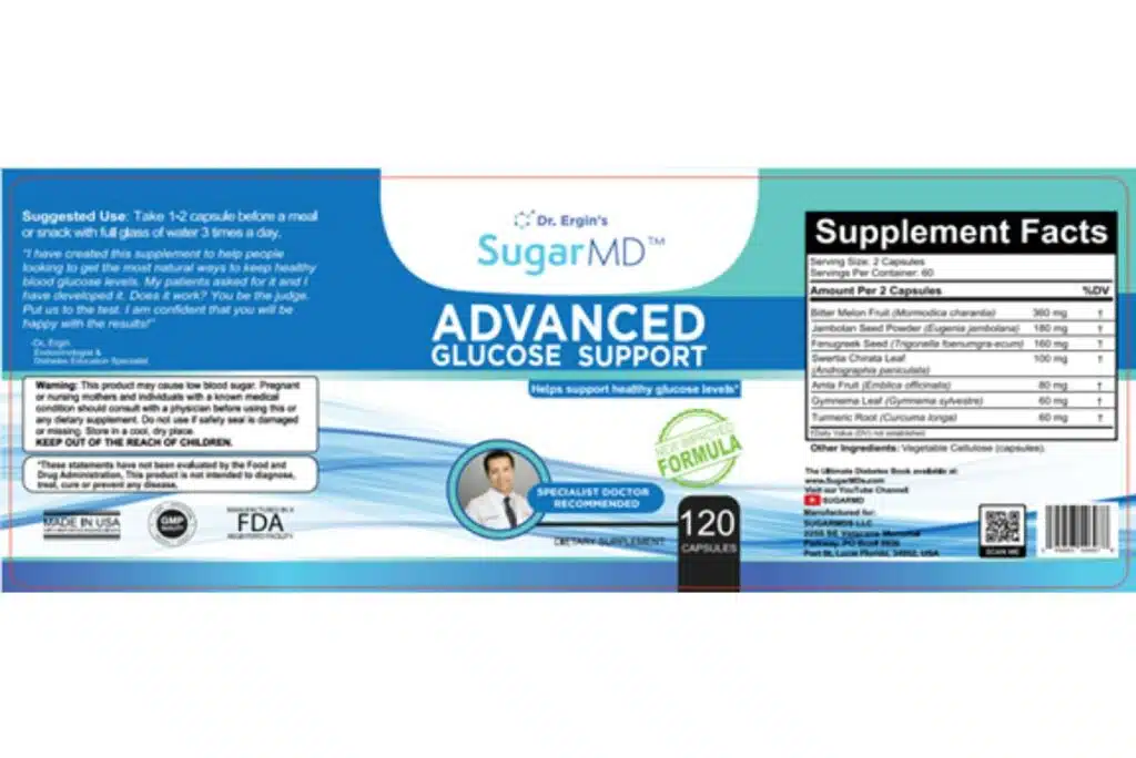 Product photo of recalled glucose capsules by SugarMD, representing the glucose supplement recall.