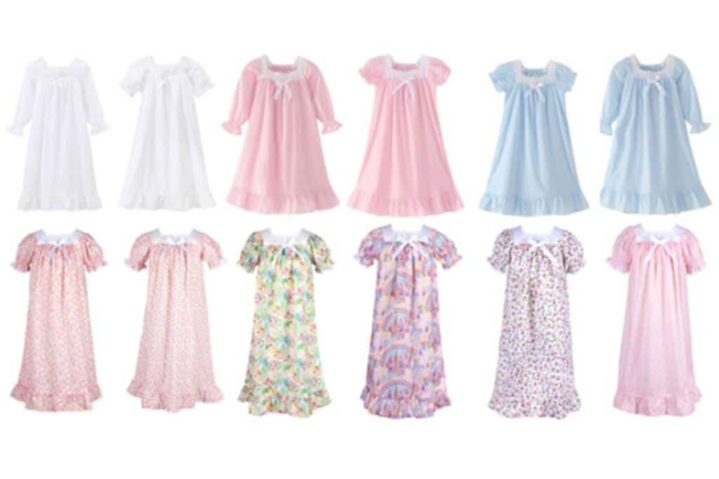 Product photo of recalled nightgowns, representing the children's nightgowns recall.