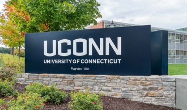 University of Connecticut signage, representing the University of Connecticut discrimination lawsuit.