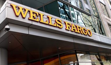 Close up of Wells Fargo signage, representing the Wells Fargo employee unionization.