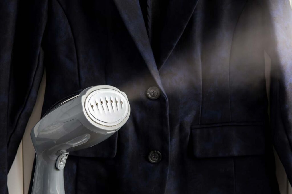 Close up of a handheld steamer, representing a HSN steamer.