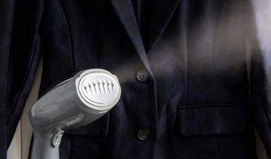 Close up of a handheld steamer, representing a HSN steamer.