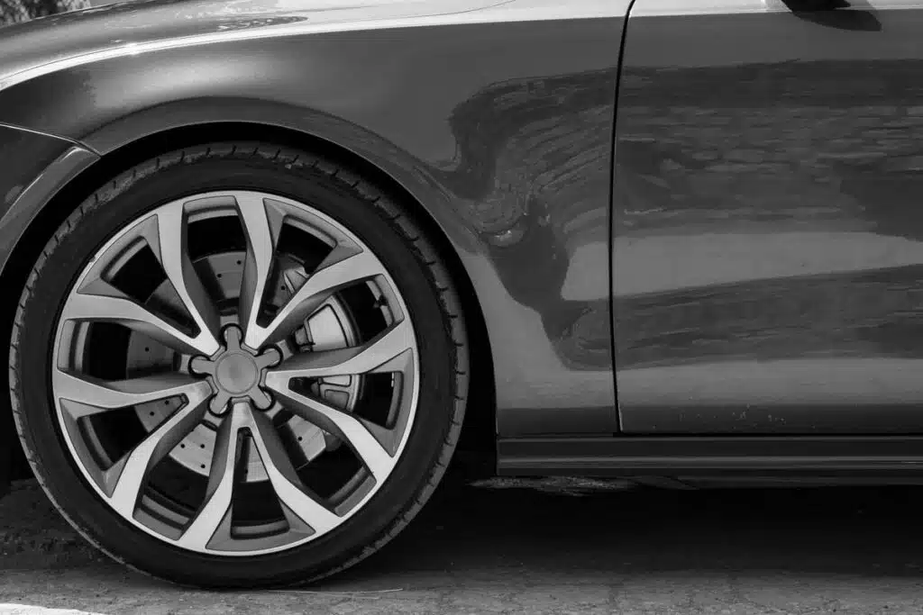 Close up of a side of a car, representing October vehicle recalls.