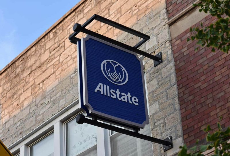 Close up of Allstate signage, representing the Allstate settlement.