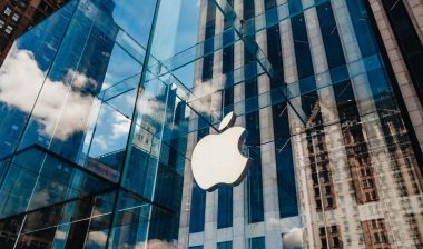 Close up of Apple Store signage, representing the Apple hiring discrimination settlement.