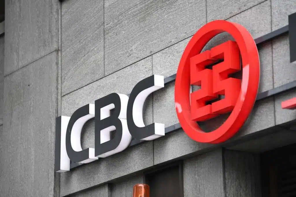 Close up of ICBC signage, representing the Chinese bank data breach.