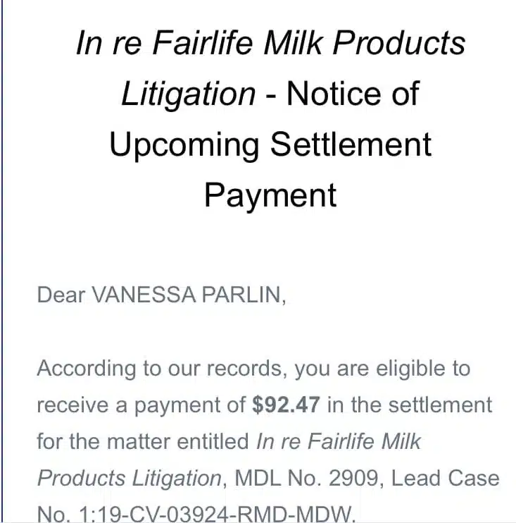 Fairlife Milk class action settlement payouts