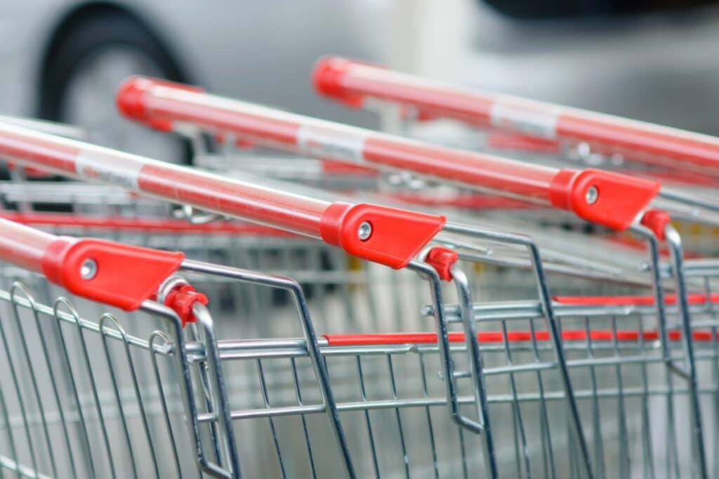 Close up of empty shopping carts, representing top recalls for the week of Dec. 18.