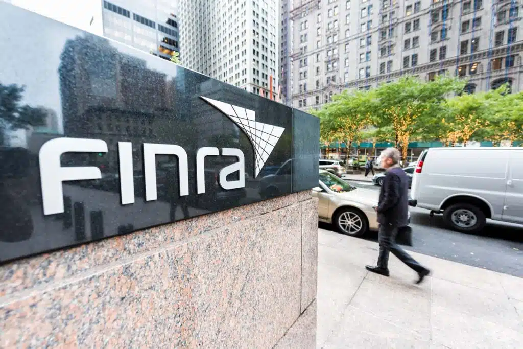 Close up of Financial Industry Regulatory Authority signage, representing the BoA spoofing fine.