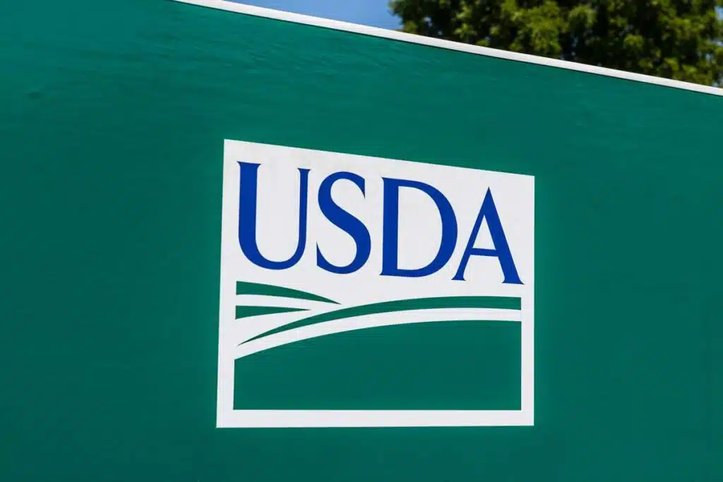 Close up of the USDA logo, representing the USDA Discrimination Financial Assistance Program, or DFAP.