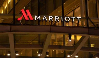 Close up of Marriott signage, representing the Marriott class action.