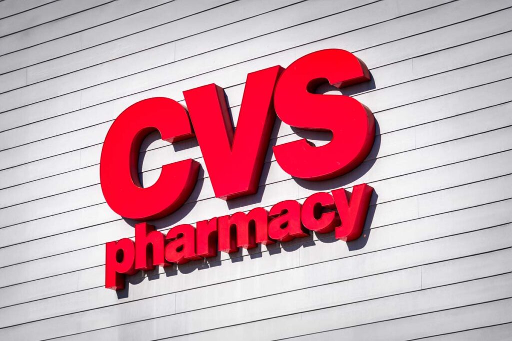 Close up of CVS signage, representing the CVS and health care pledge for AI safety.