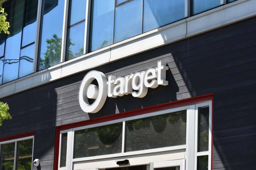 Close up of Target signage, representing the Target reef-safe sunscreen class action lawsuit.