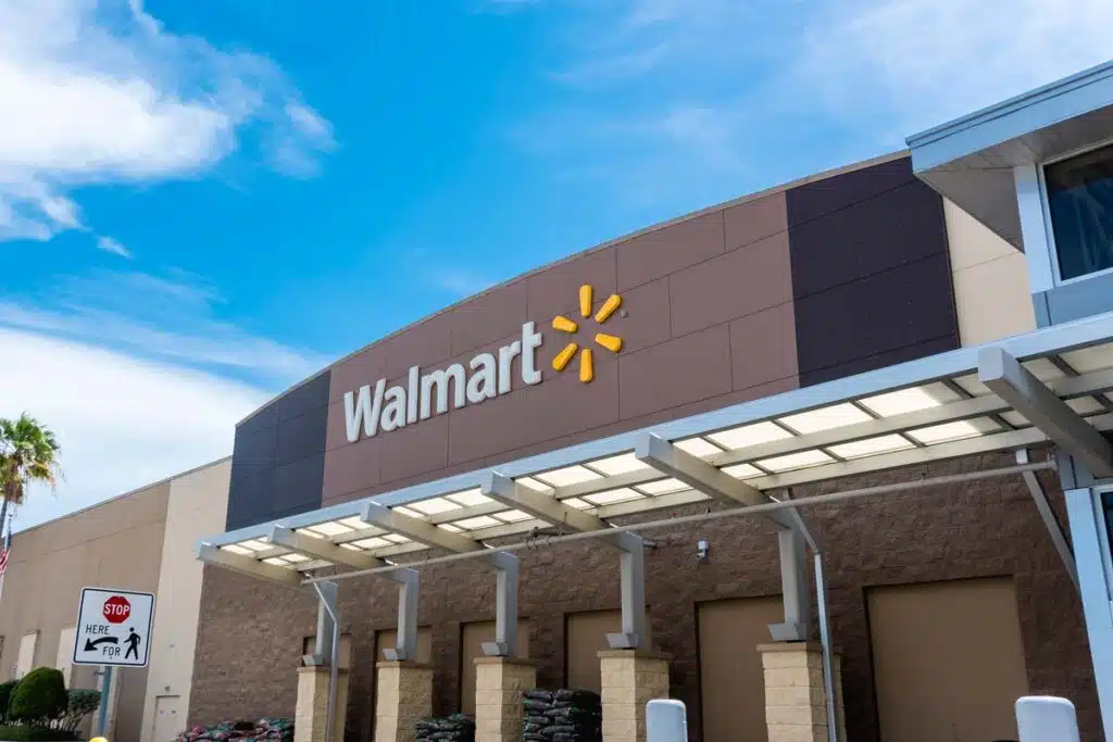 Exterior of a Walmart store, representing the Walmart and CashApp class action.