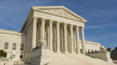 Exterior of the U.S. Supreme Court, representing the Supreme Court Sackler review.