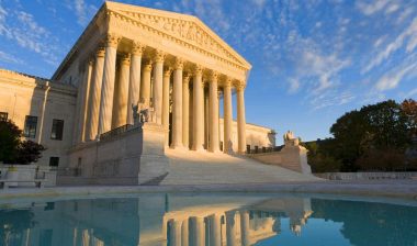 Exterior of the U.S. Supreme Court building, representing the Supreme Court lift of the vaccine mandate block.