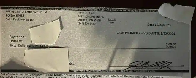 Medical Review Institute of America data breach check 10-30-23 settlements paying out