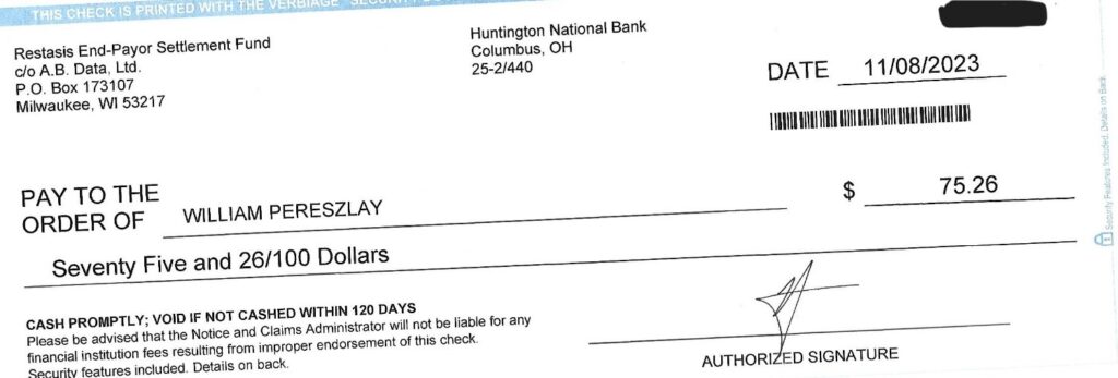 RestasisFB11-20-23 settlement payments