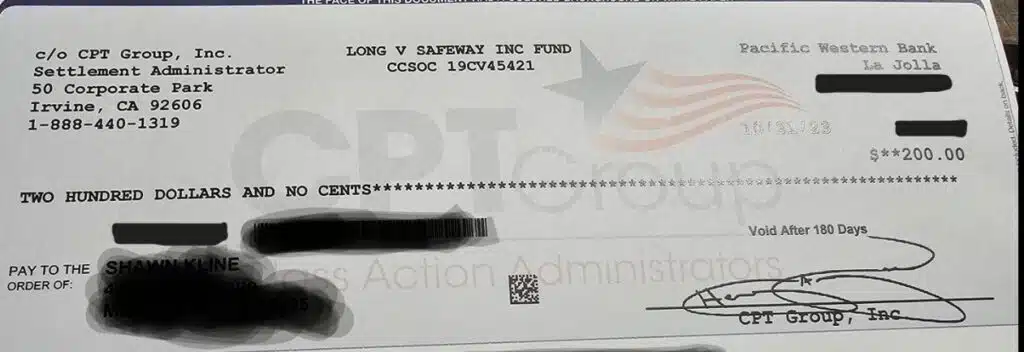 SafewayOregonFB11-14-23 settlement payments