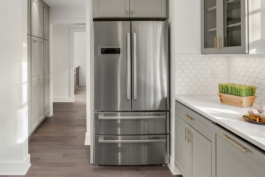 A refrigerator in a kitchen, representing the Hisense refrigerator class action.