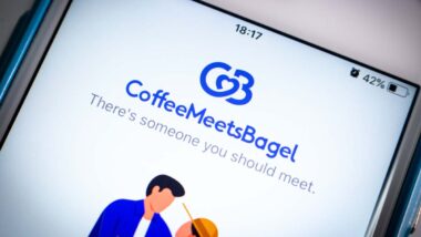 Coffee Meets Bagel app displayed on a smartphone screen, representing the dating app class action.