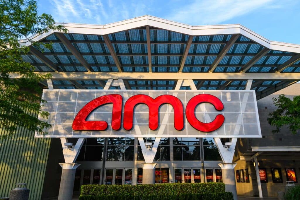 Close up of AMC signage, representing the AMC convenience fee class action lawsuit.