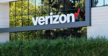 Verizon signage on a building, representing the Verizon administrative fees class action settlement.
