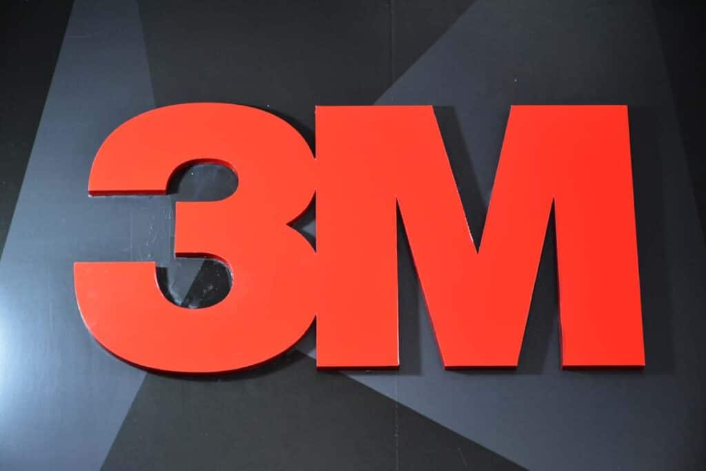 Close up of 3M signage, representing the Chemours and 3M lawsuits.