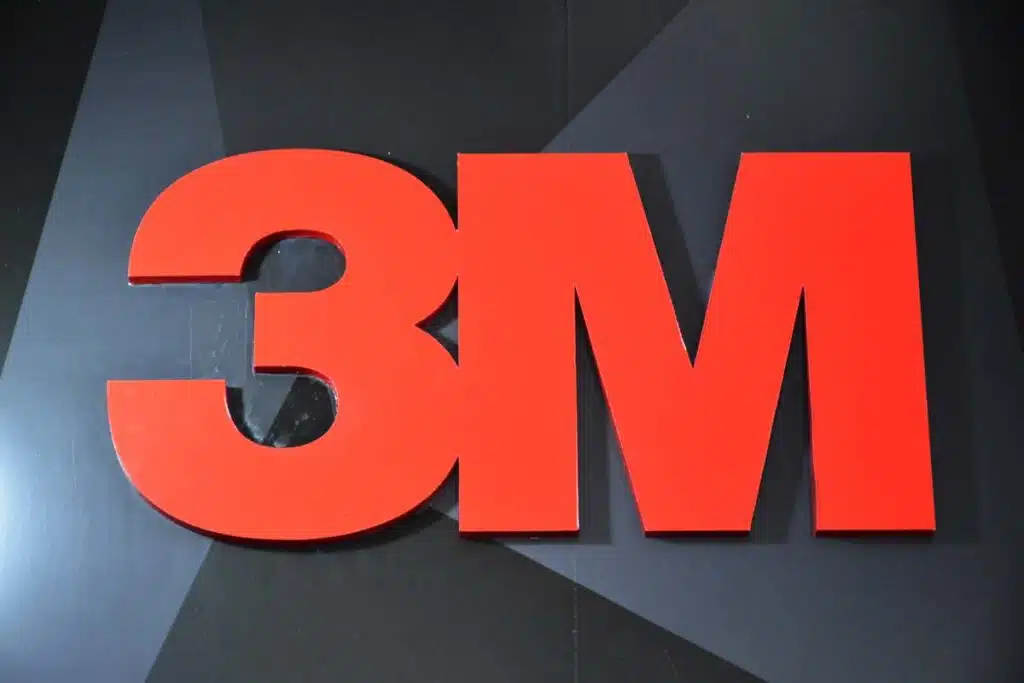 Close up of 3M signage, representing the Chemours and 3M lawsuits.