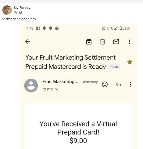 DoleFruitBowlFB12-14-23 settlements paying out