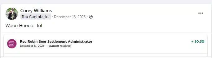 RedRobinStellaFB12-13-23 settlements paying out