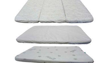 Product photos of recalled mattresses, representing the pack and play mattresses recall.