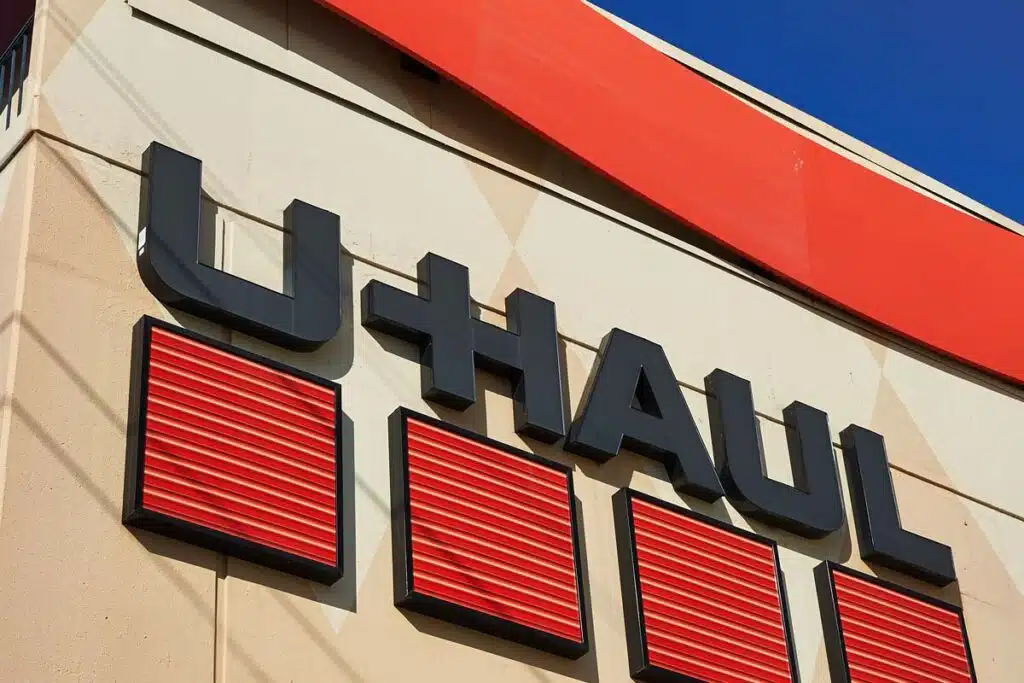 Close up of U-Haul signage, representing the U-Haul data breach.