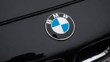 Close up of BMW emblem, representing the BMW recall.