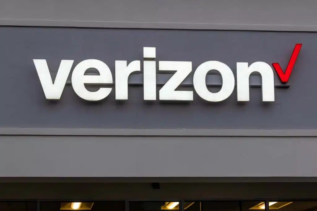 Close up of Verizon signage, representing the Verizon data breach class action.