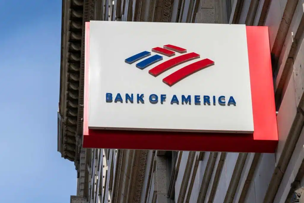 Close up of Bank of America signage, representing the Bank of America data breach.
