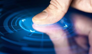 Close up of a fingerprint being scanned, representing the Haemonetics BIPA settlement.