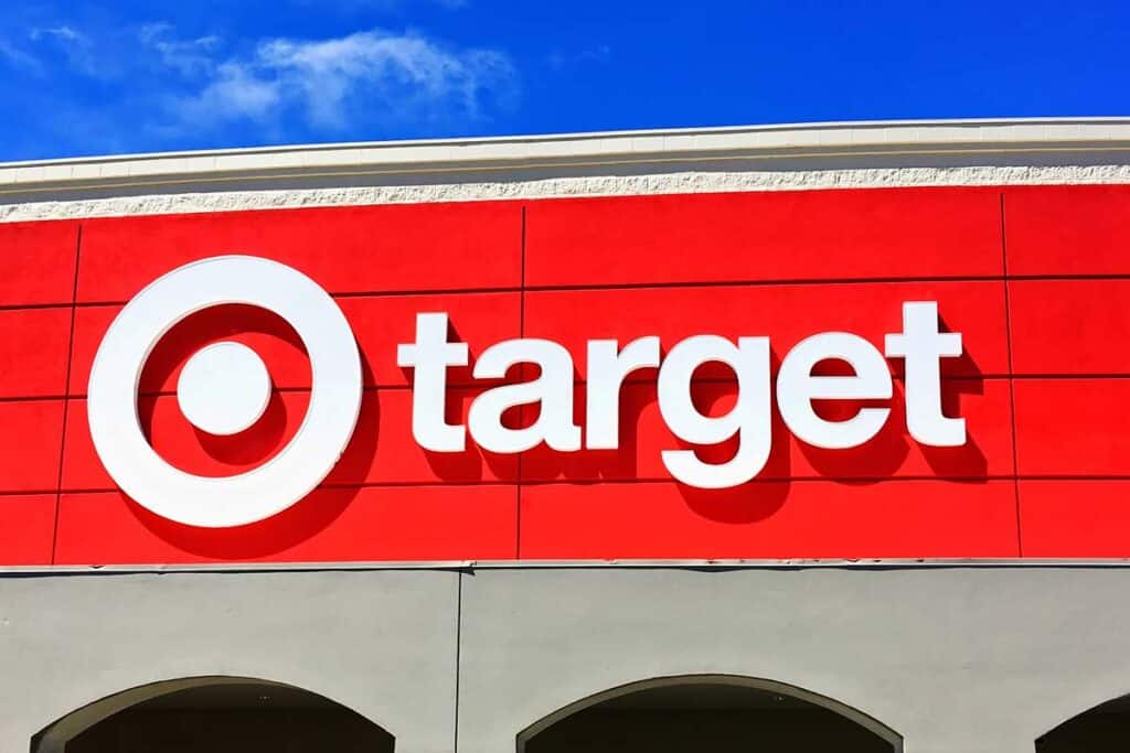 Close up of Target signage, representing the Target benzoyl peroxide class action.
