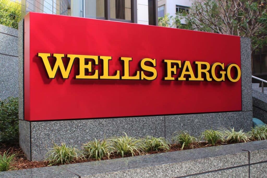 Close up of Wells Fargo signage, representing the Wells Fargo class actions.