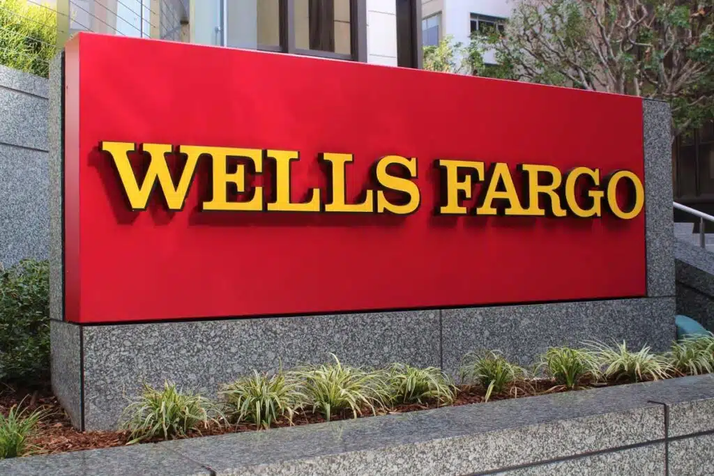 Close up of Wells Fargo signage, representing the Wells Fargo class actions.