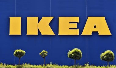 Close up of Ikea signage, representing the Ikea class action.