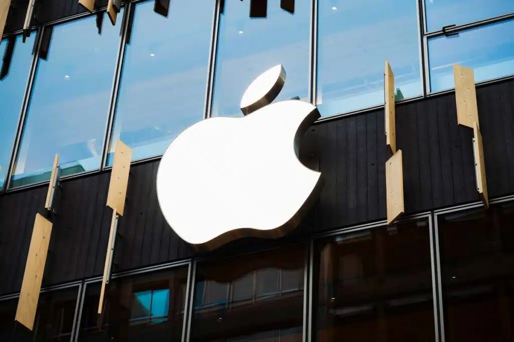 Apple store signage, representing the Apple lawsuits.