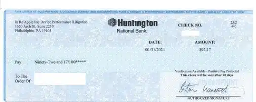 AppleiPhonePerformanceFB2-7-24 settlement checks