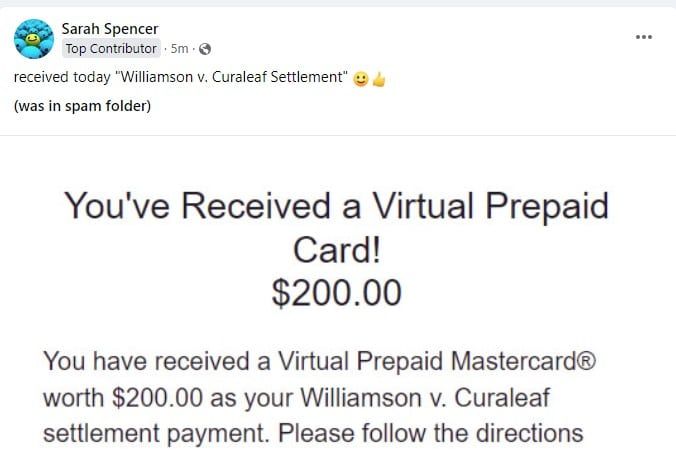 CuraleafFB3-20-24 settlement checks